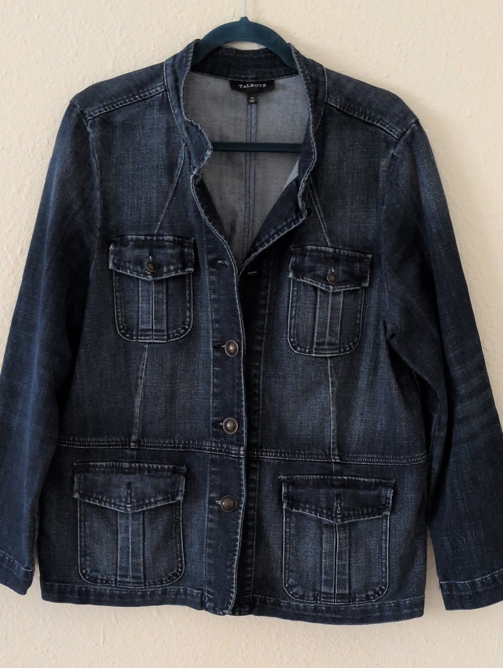 Talbots Denim Lined Blazer Size 12